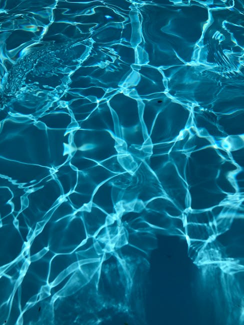 Crystal clear ripples and reflections in a Zurique swimming pool.